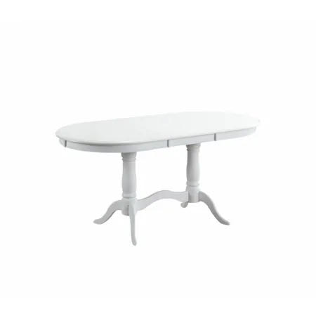 Masa pentru 6 persoane, 130x80x75 cm, alb, extensibila la 160cm lungime
