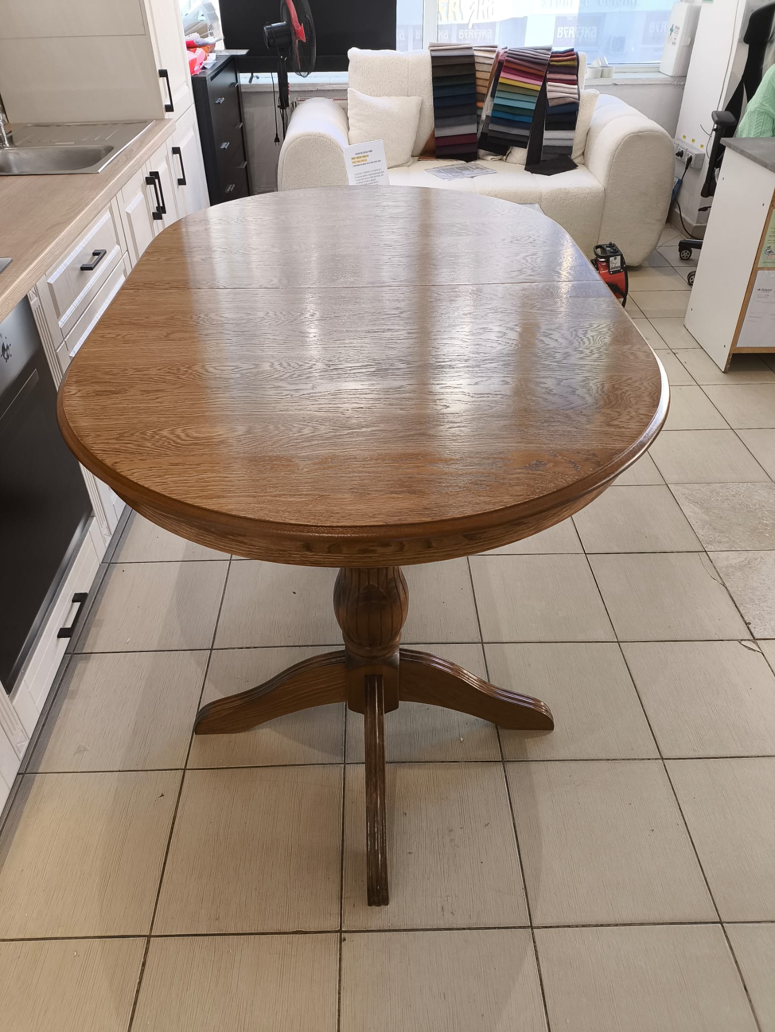 MASA LIDER 28 DIN LEMN FAG, CULOARE STEJAR , 160 CM RESTRANSA, EXTINSA 200-240-280 CM, L 100, 83 H - imagine 3