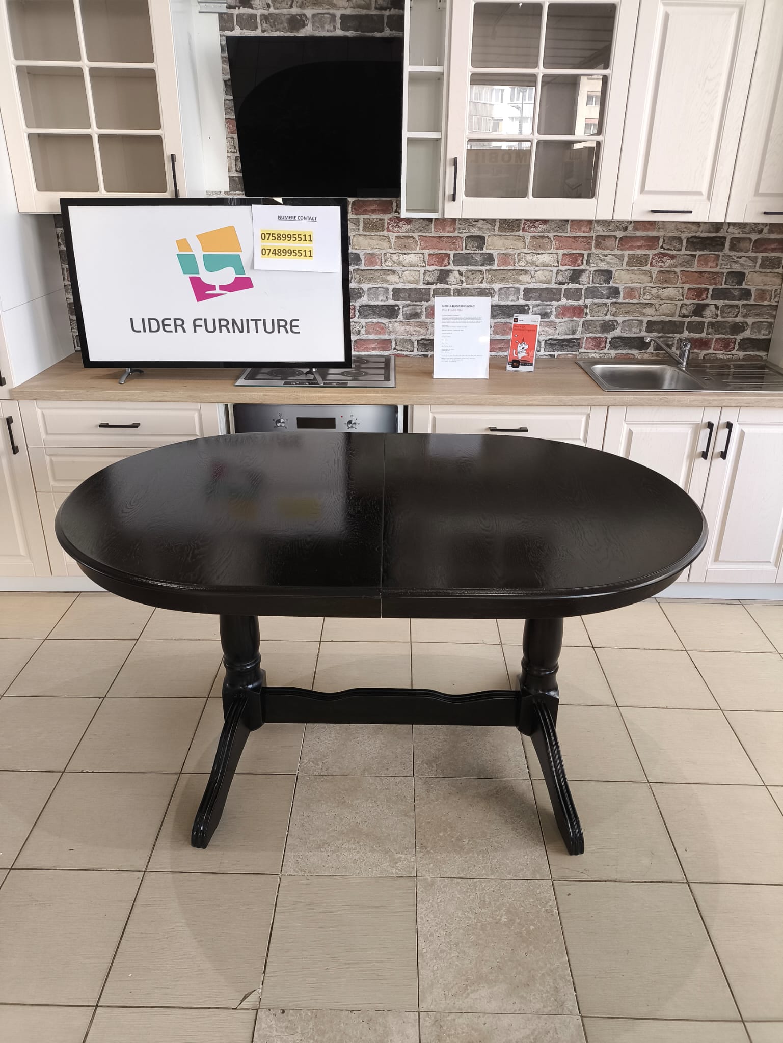 MASA LIDER 32 DIN LEMN DE FAG , 160CM RESTRANSA,200-240- 280CM EXTINSA, LATIME 100, 83 CM INALTIME, CULOARE WENGE