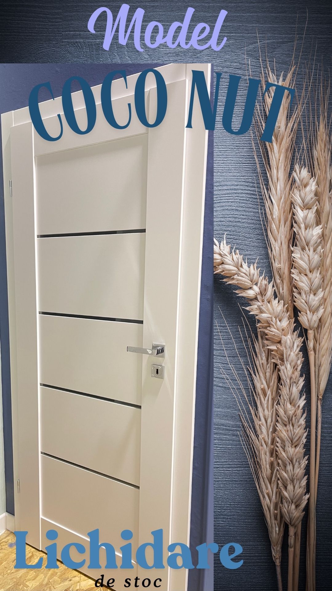 Poze LICHIDARE STOC- USI CU TOC REGLABIL SI 3 BALAMALE, DE CALITATE, sticla securizata, model COCO NUT