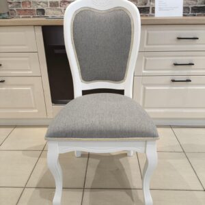 SCAUN INIMA 5 ALB TAPITERIE GRI