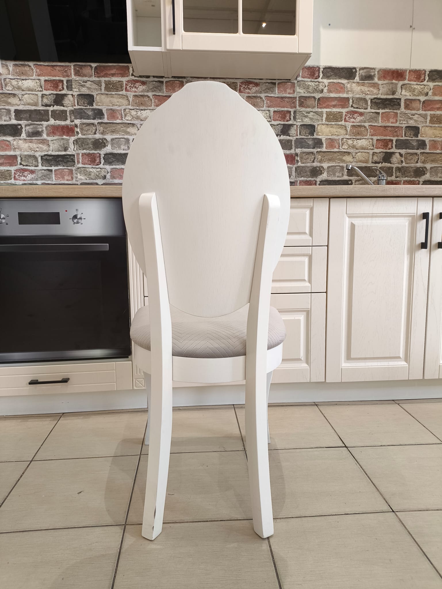 SCAUN AVY TAPITAT ALB/GRI - imagine 3