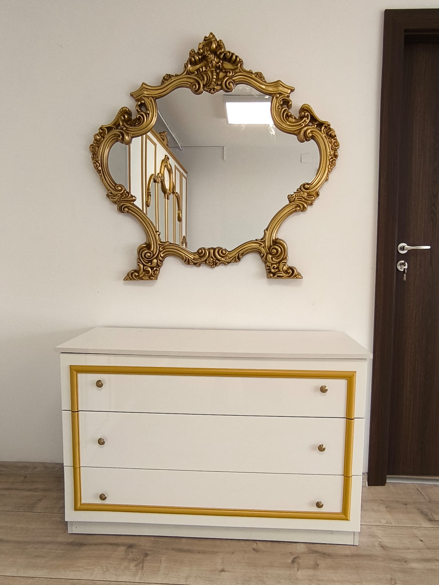 Dormitor Complet Furn 5 ( SOMIERA SI SALTEAUA GRATUITE), PAT-160/200 CM - imagine 7
