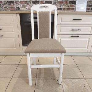 SCAUN COLOR 5, ALB TAPITERIE CREM personalizabil pe culori