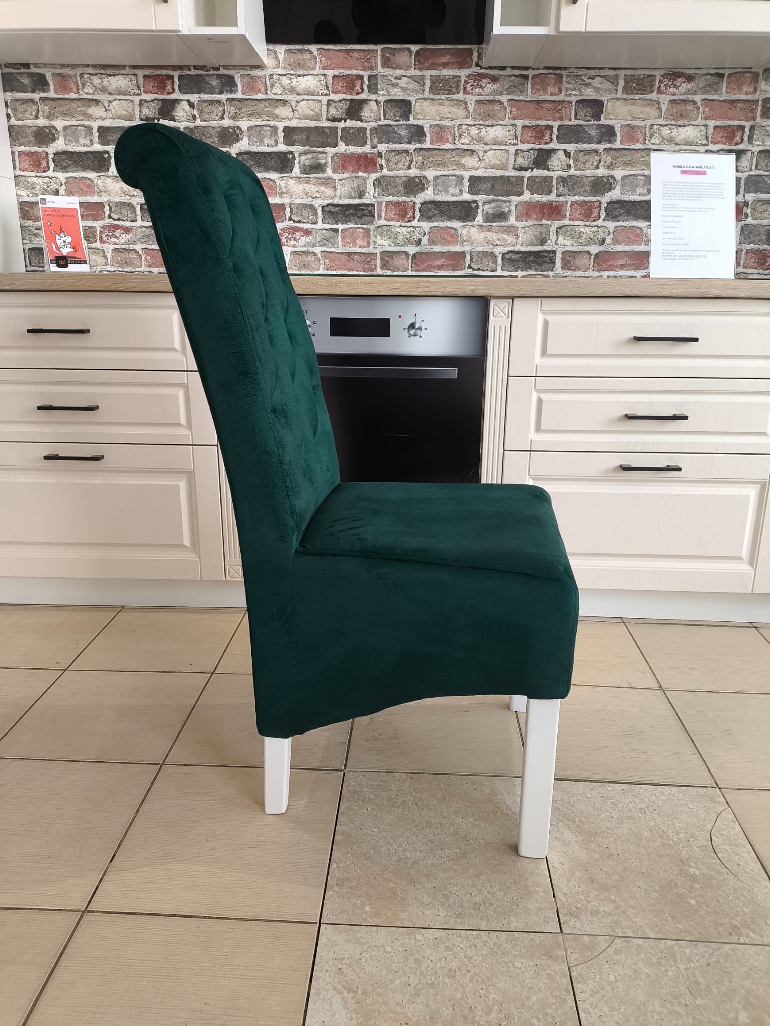SCAUN GLAMY 2 CATIFEA VERDE SMARALD personalizabil pe culori - imagine 2