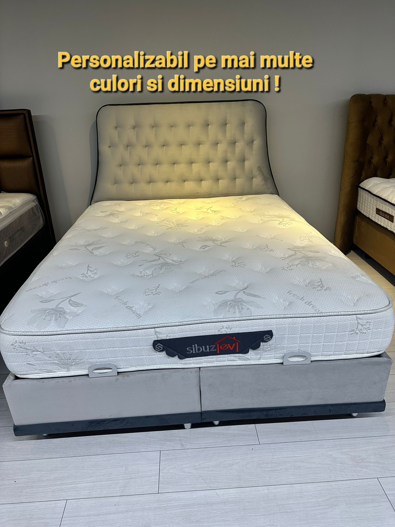 Poze PAT MARIMONIAL AMAREA 160-200 CM CU SOMIERA RABATABILA SI SALTEA INCLUSA