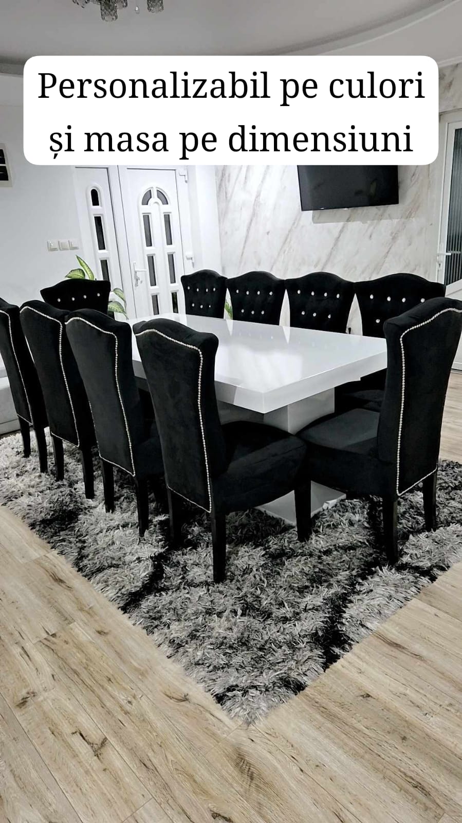 SET DEN 12 MASA FIXA + 12 SCAUNE