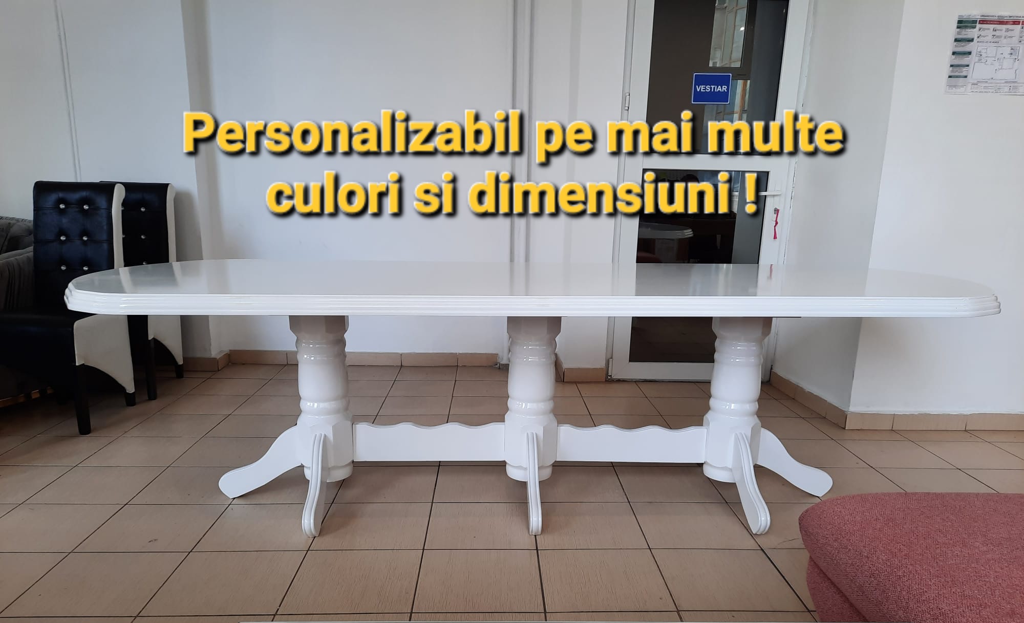 Poze MASA FIXA DANA 6 ALBA, 280 X 100 LATIME