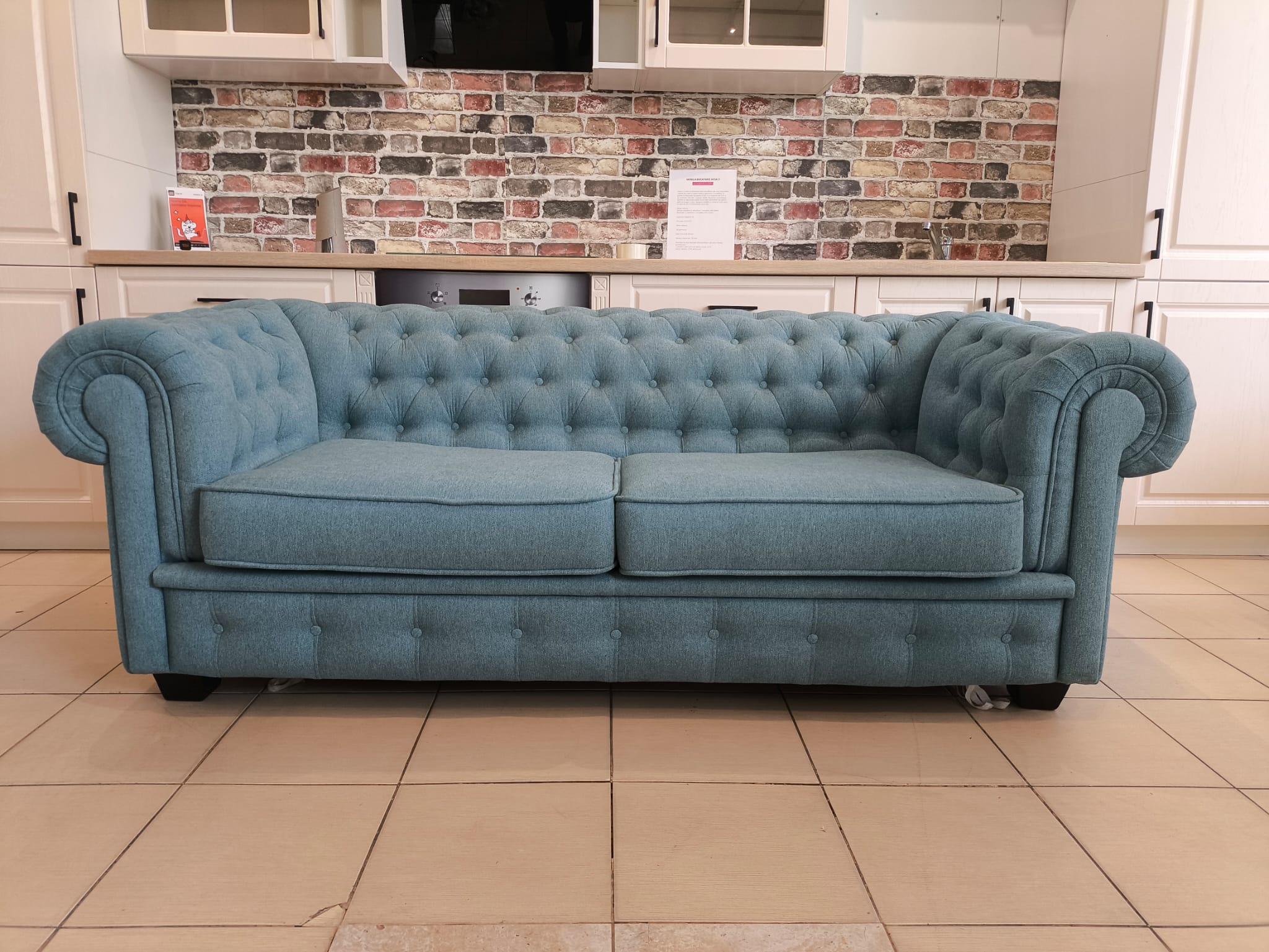 Poze CANAPEA MANCHESTER A-B-C 3 LOCURI EXTENSIBILA albastru deschis