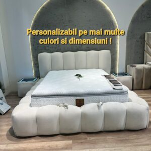 PAT MATRIMONIAL MARBLE PERSONALIZABIL PE CULORI SI DIMENSIUNI+saltea