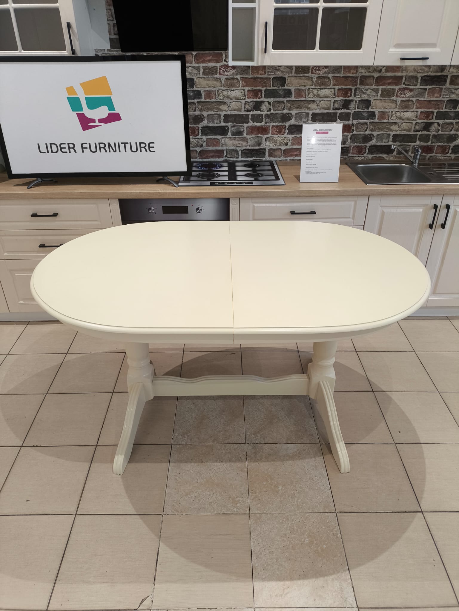 MASA EXTENSIBILA LIDER 52 CREM, 150CM RESTRANSA- 190CM-230CM extinsa 95 cm latime - imagine 5
