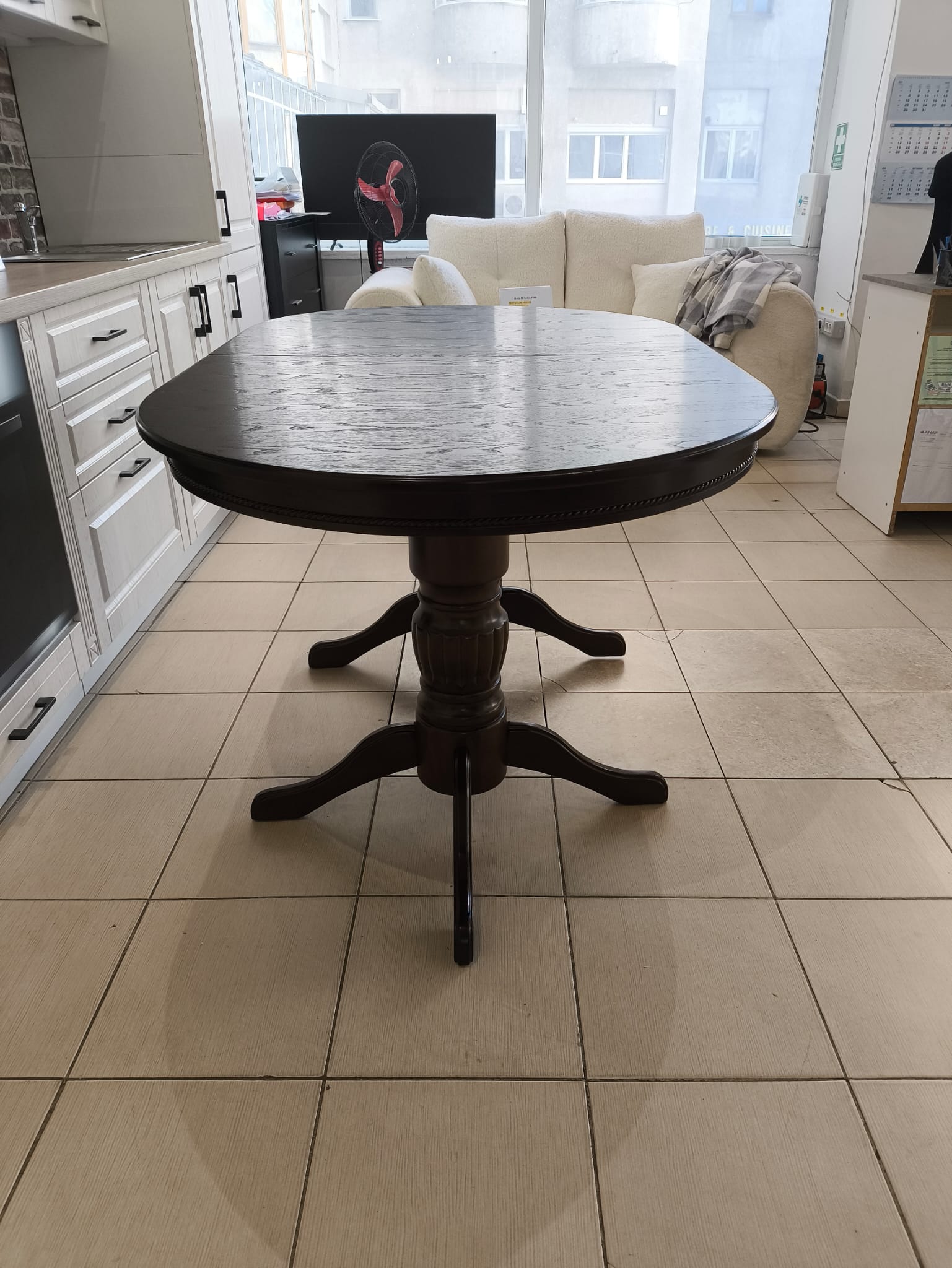 MASA EXTENSIBILA ANDY CULOARE NUC INCHIS 150 CM RESTRÂNSĂ/185 CM EXTINSA/90 LATIME/76 CM ÎNALTIME - imagine 3