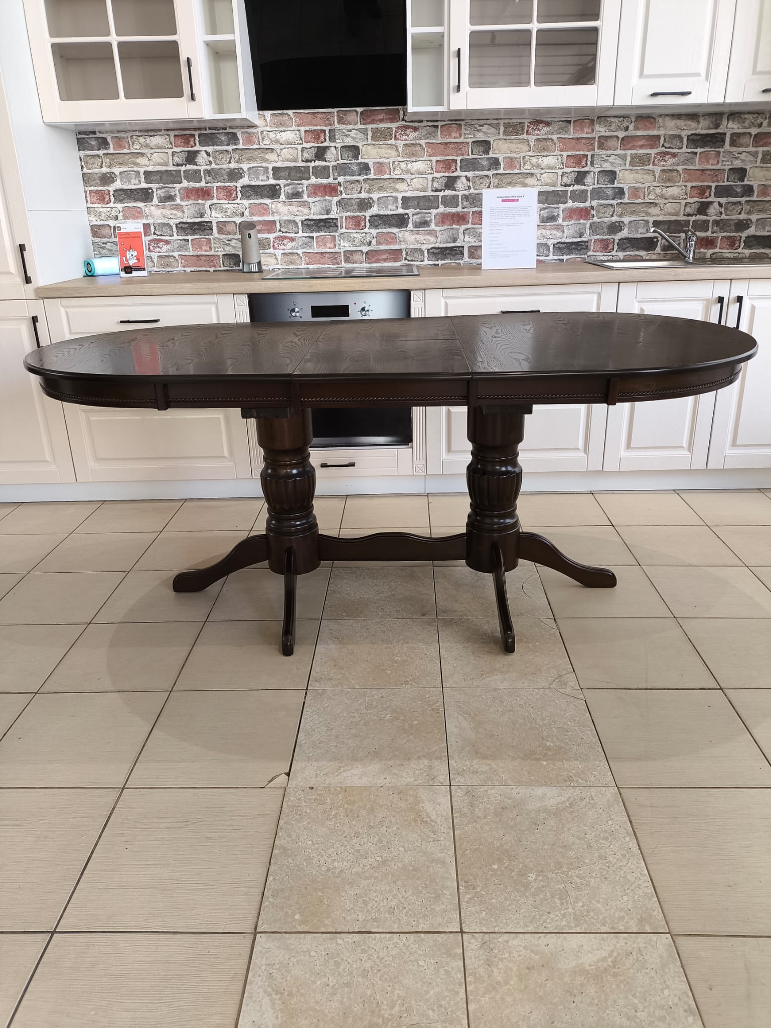 MASA EXTENSIBILA ANDY CULOARE NUC INCHIS 150 CM RESTRÂNSĂ/185 CM EXTINSA/90 LATIME/76 CM ÎNALTIME - imagine 5