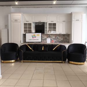 SET ALITA NEGRU CANAPEA EXTENSIBILA+2 FOTOLII