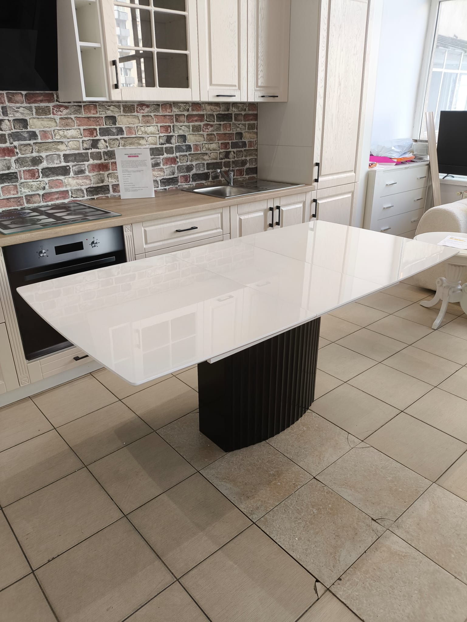 MASA EXTENSIBILA ELEGANCE NEGRU Lungime 138 cm restransa Extinsa 178 cm latime 90 cm inaltime 75cm - imagine 4