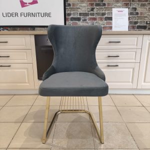 SET DE 6 SCAUNE STELLA GRI INCHIS ANTRACIT/ CU AURIU