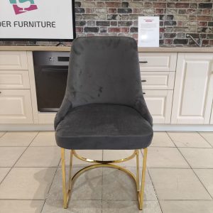 SCAUN MADISON 8 GRI CU AURIU