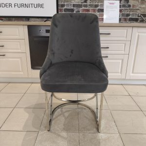 SCAUN MADISON 9 GRI CU ARGINTIU