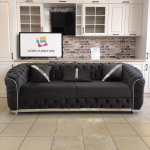 CANAPEA EXTENSIBILA ALITA GRI CU ARGINTIU