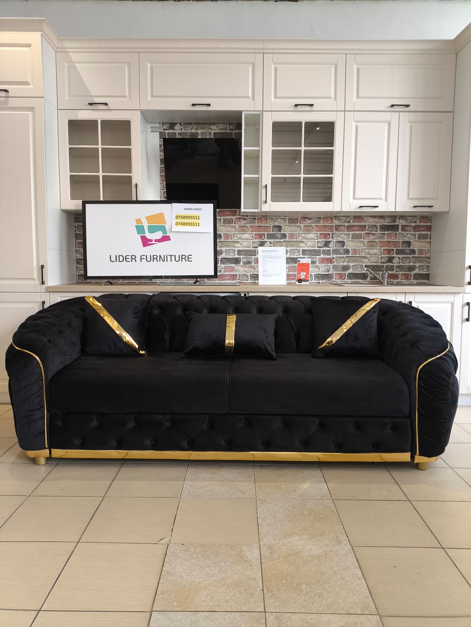 CANAPEA EXTENSIBILA ALITA NEGRU