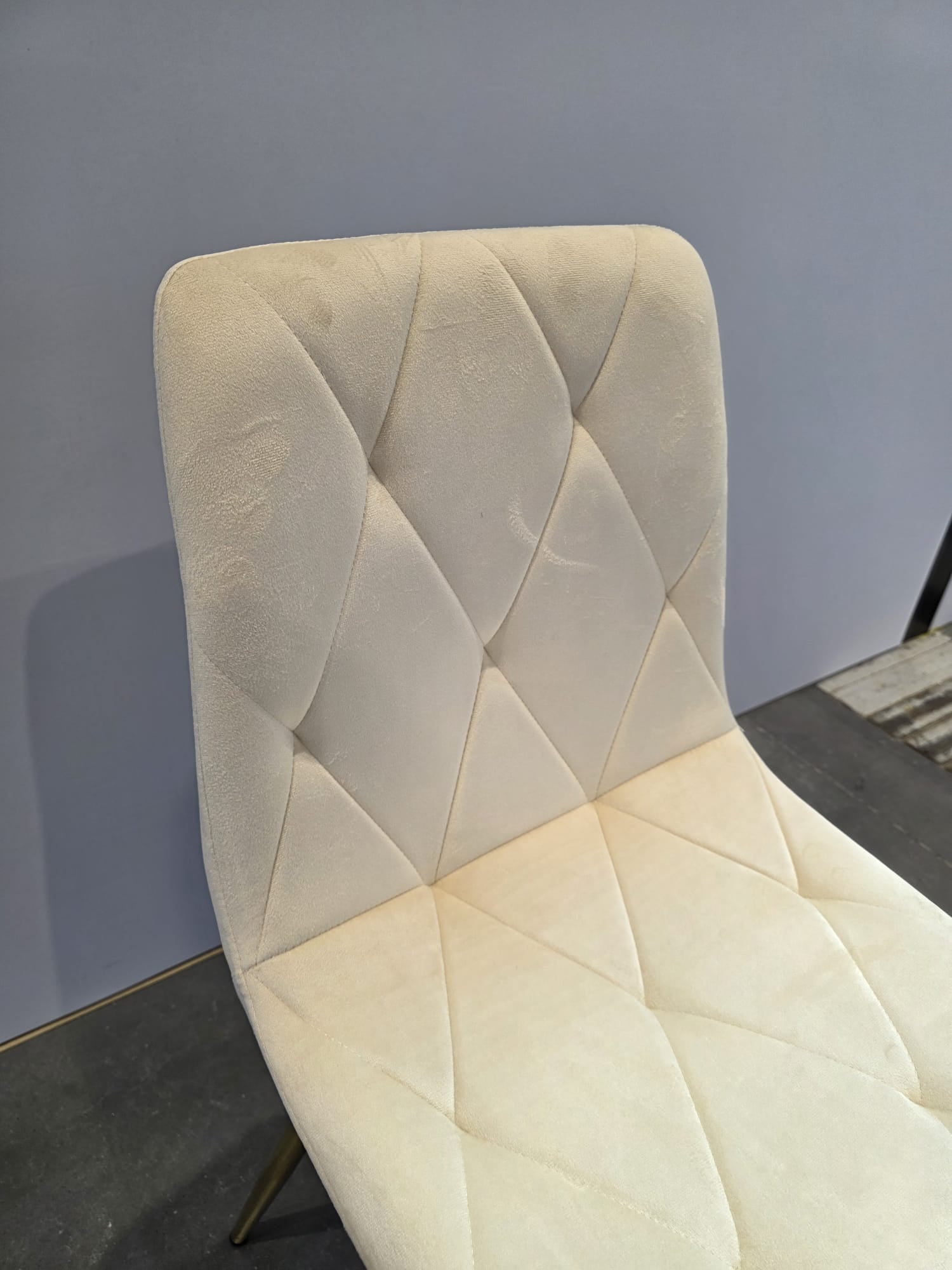 SCAUN VELVET CREM - imagine 3