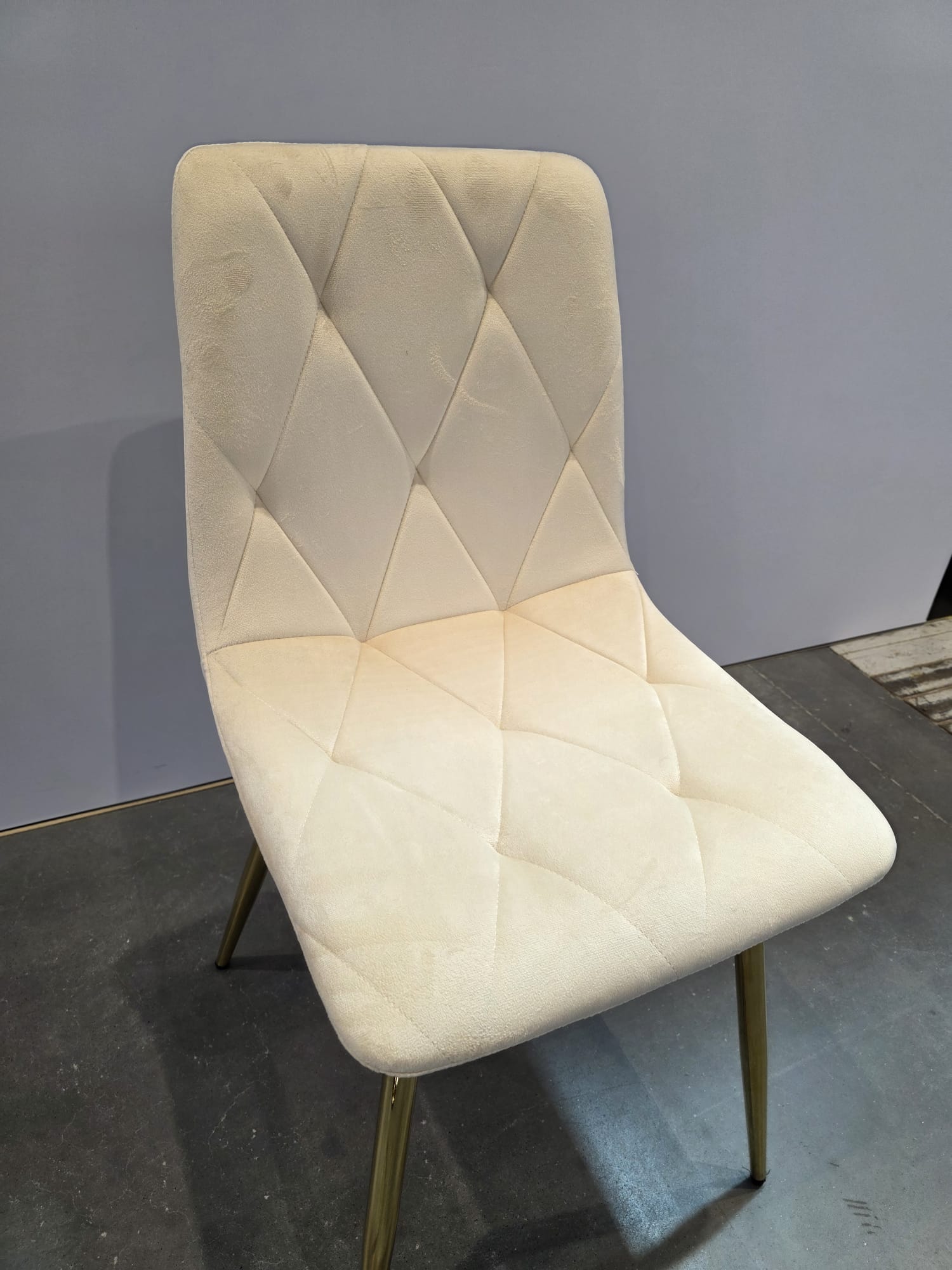 SCAUN VELVET CREM - imagine 2