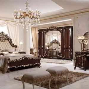 Dormitor complet Imperial maro pat 180×200 saltea inclusa