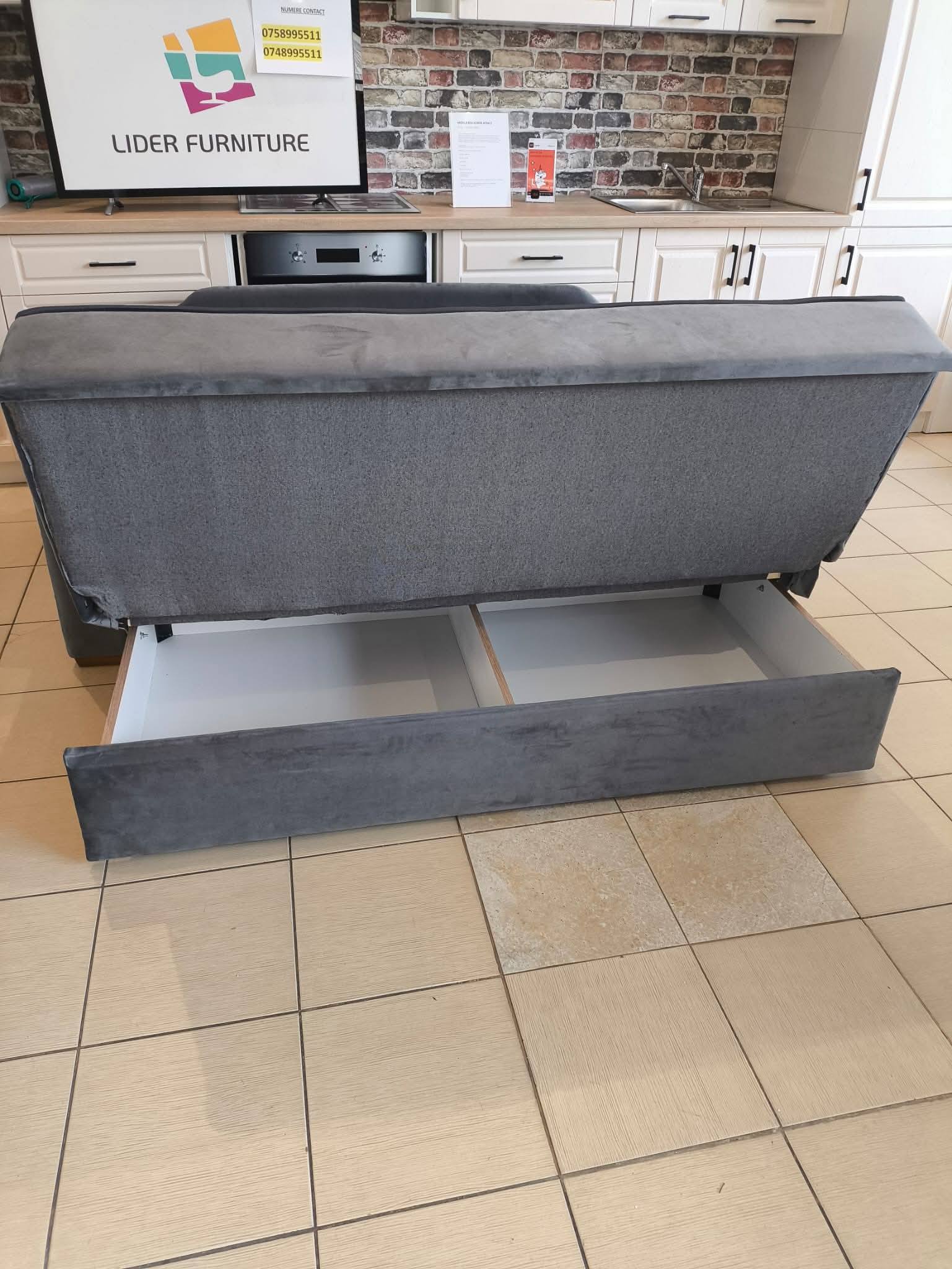 Canapea Nordic extensibila 190 cm latime / 195 cm lungime - imagine 3