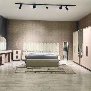 Dormitor complet LOTUS CU PAT DE 180X200 RABATABIL CU DEPOZITARE SALTEA INCLUSA