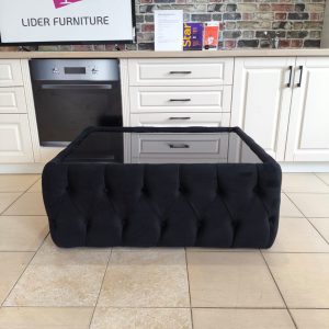 Măsuță de cafea Chesterfield neagra