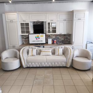 Set Clara canapea extensibila si spatar rabatabil + 2 fotolii