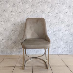 Scaun Madison13  crem-bej cu argintiu