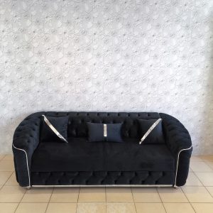 CANAPEA EXTENSIBILA ALITA NEGRU CU ARGINTIU