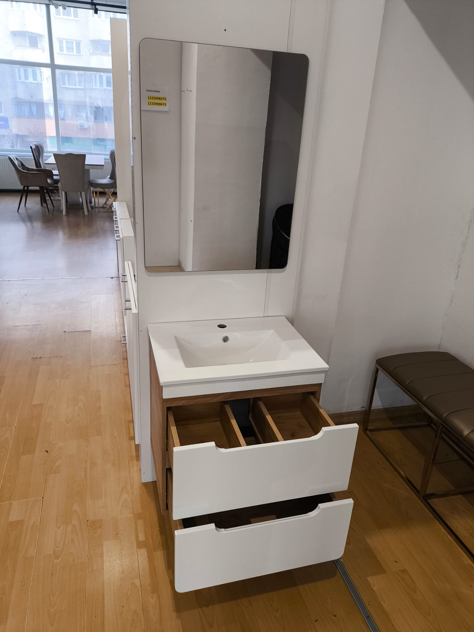 Mobilier de baie Aruba 60 cm / MASCA + LAVOAR + OGLIINDA - imagine 3